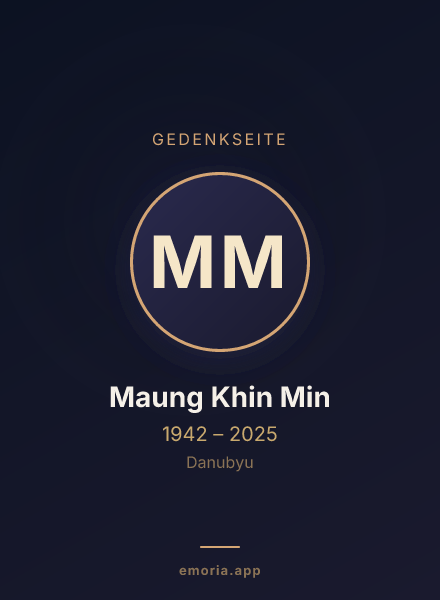 Gedenkportrait von Maung Khin Min