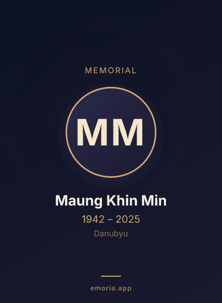 Memorial portrait of Maung Khin Min