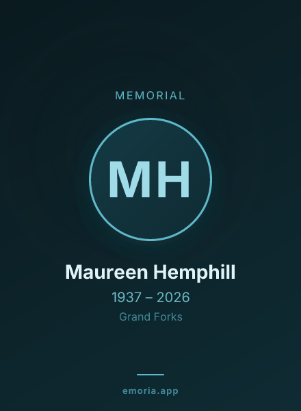 Memorial portrait of Maureen Hemphill