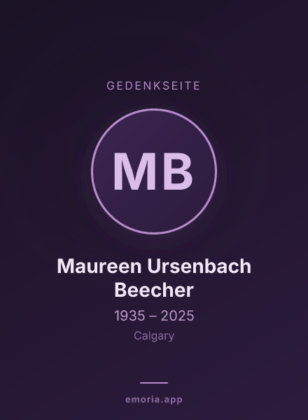 Gedenkportrait von Maureen Ursenbach Beecher