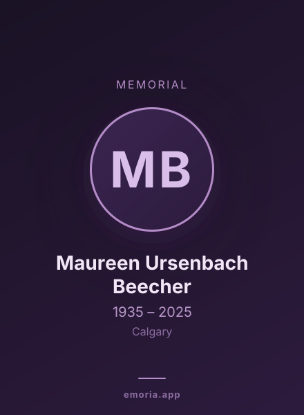 Memorial portrait of Maureen Ursenbach Beecher