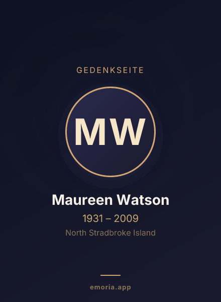 Gedenkportrait von Maureen Watson