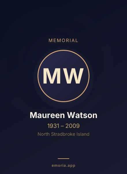 Memorial portrait of Maureen Watson