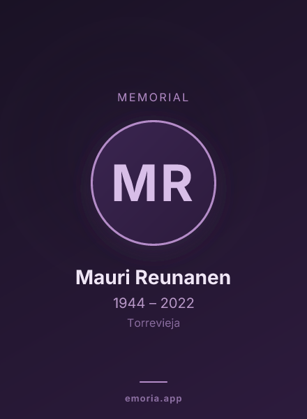 Memorial portrait of Mauri Reunanen
