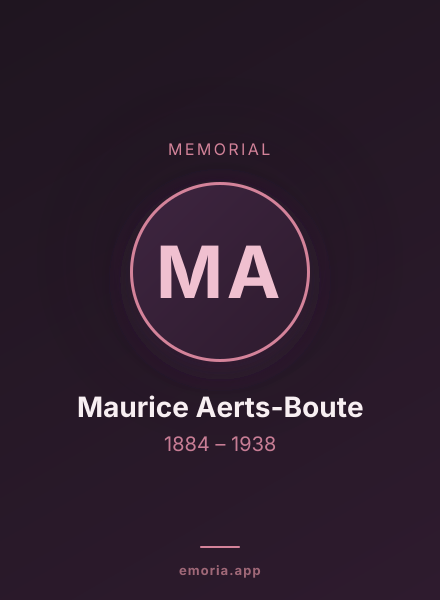 Memorial portrait of Maurice Aerts-Boute