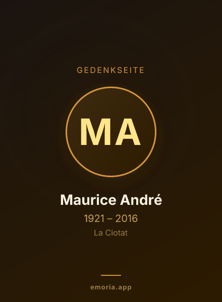 Gedenkportrait von Maurice André