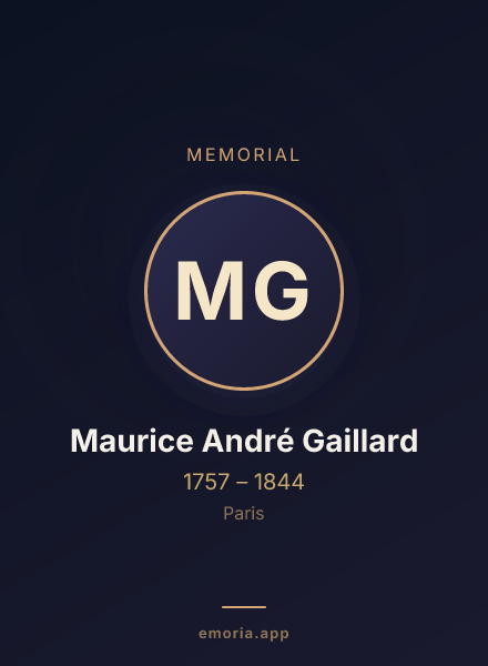 Memorial portrait of Maurice André Gaillard