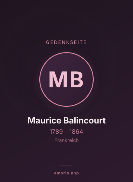 Gedenkportrait von Maurice Balincourt