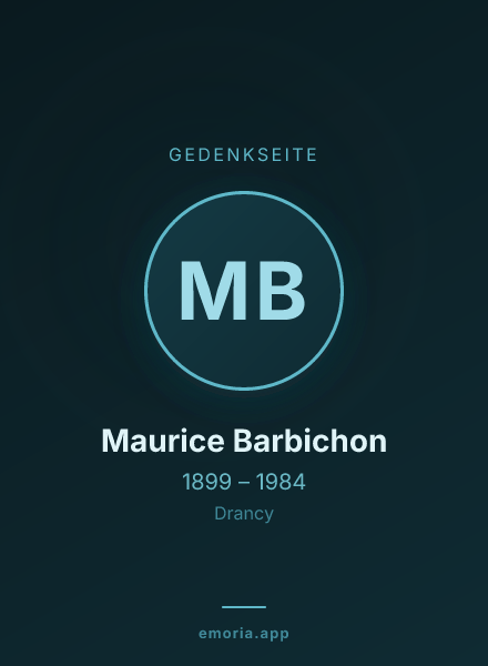Gedenkportrait von Maurice Barbichon
