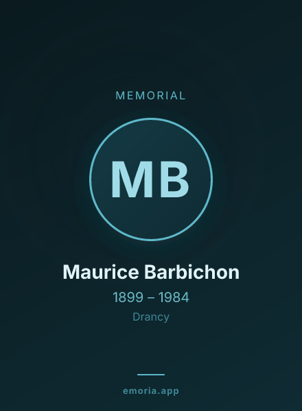 Memorial portrait of Maurice Barbichon