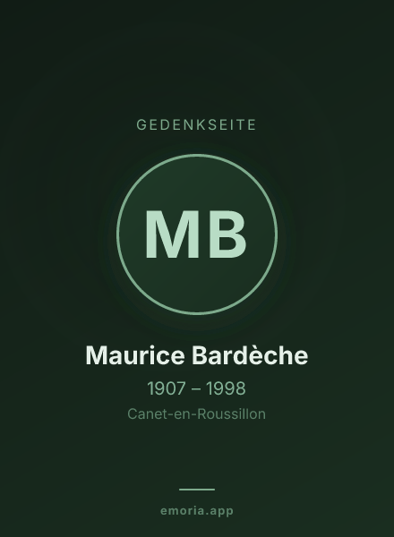 Gedenkportrait von Maurice Bardèche