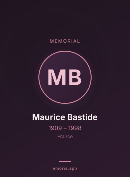 Memorial portrait of Maurice Bastide