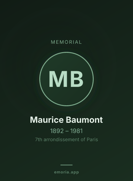 Memorial portrait of Maurice Baumont