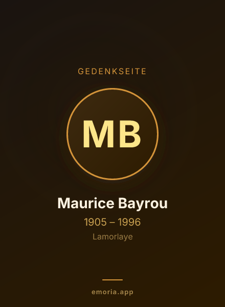 Gedenkportrait von Maurice Bayrou