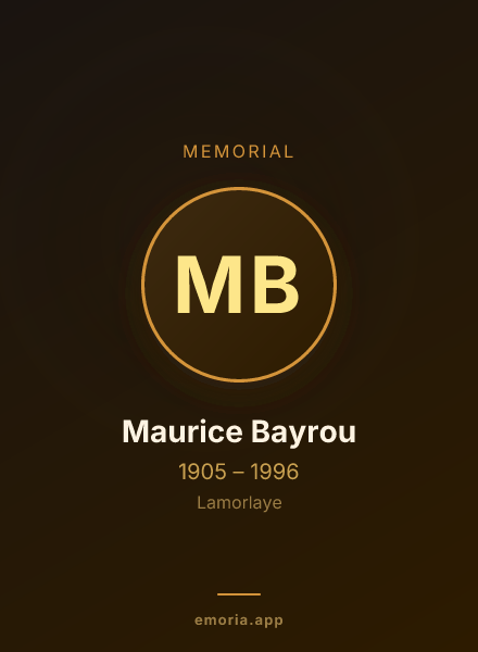 Memorial portrait of Maurice Bayrou