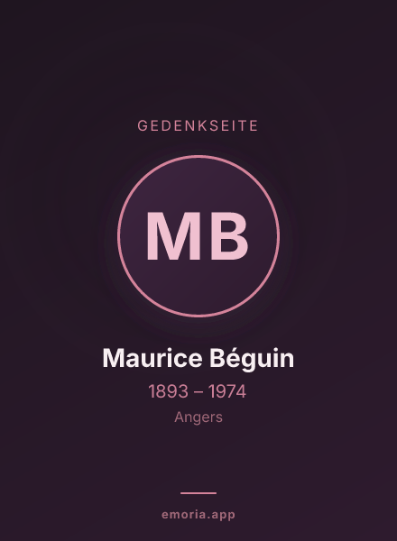 Gedenkportrait von Maurice Béguin