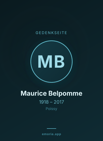 Gedenkportrait von Maurice Belpomme