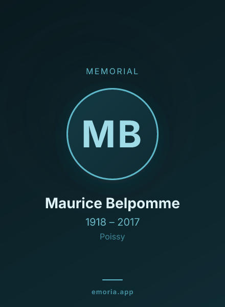 Memorial portrait of Maurice Belpomme