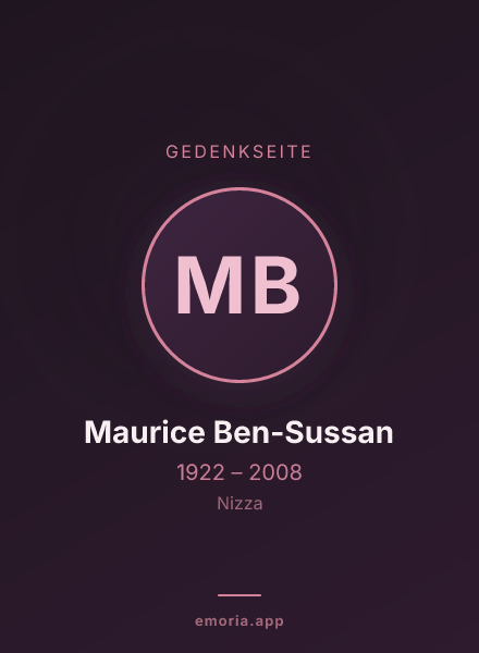 Gedenkportrait von Maurice Ben-Sussan
