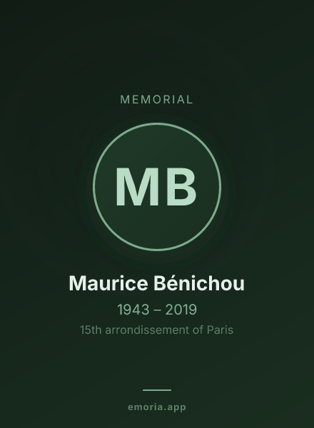Memorial portrait of Maurice Bénichou