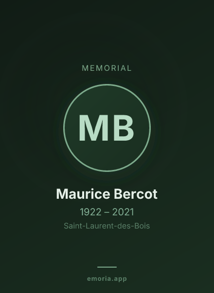 Memorial portrait of Maurice Bercot