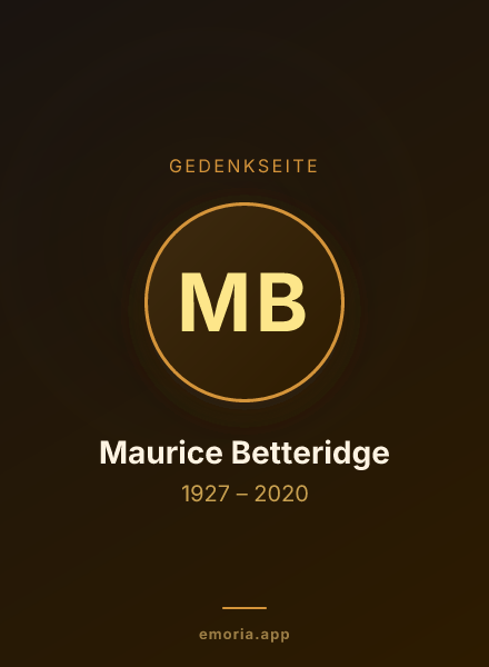 Gedenkportrait von Maurice Betteridge