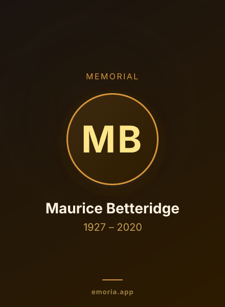 Memorial portrait of Maurice Betteridge