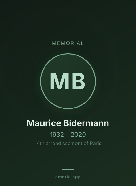 Memorial portrait of Maurice Bidermann