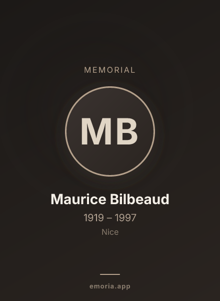 Memorial portrait of Maurice Bilbeaud