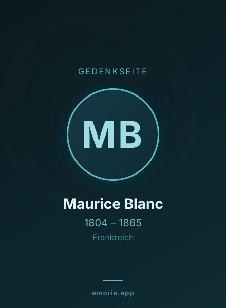 Gedenkportrait von Maurice Blanc