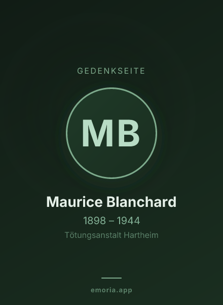 Gedenkportrait von Maurice Blanchard