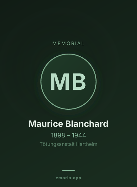 Memorial portrait of Maurice Blanchard