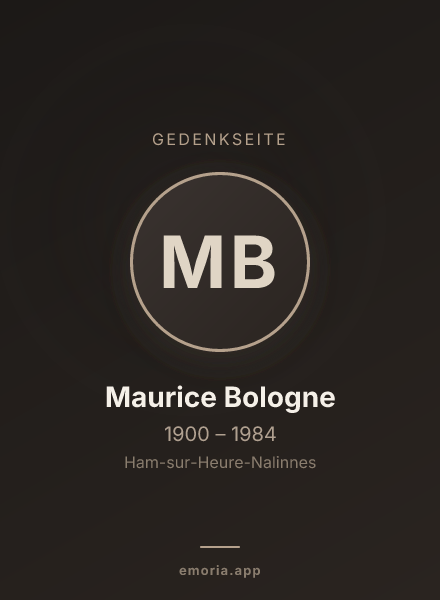 Gedenkportrait von Maurice Bologne