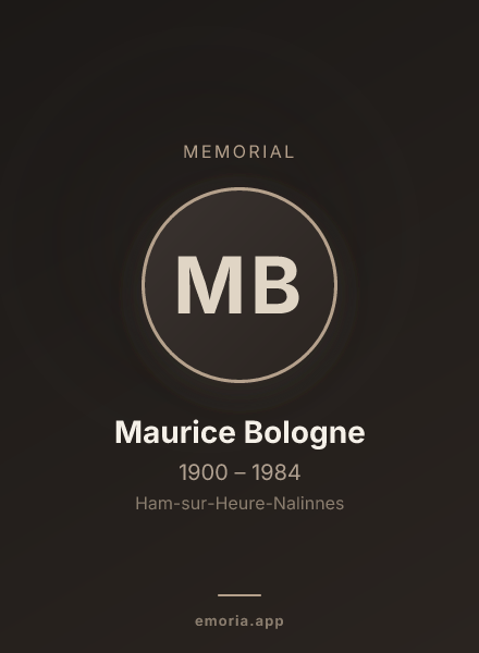 Memorial portrait of Maurice Bologne