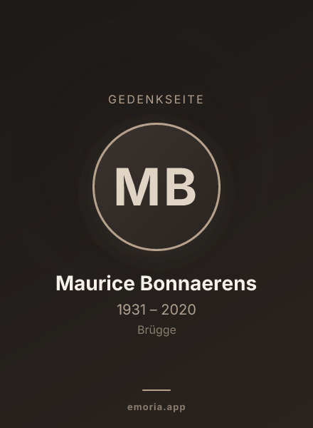 Gedenkportrait von Maurice Bonnaerens