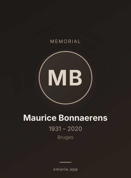 Memorial portrait of Maurice Bonnaerens