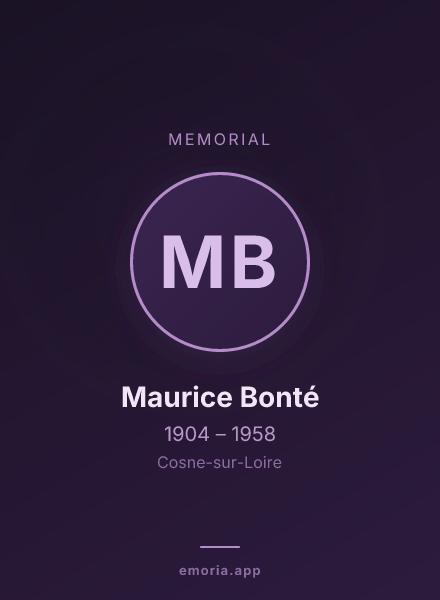 Memorial portrait of Maurice Bonté