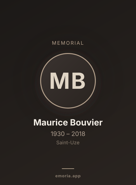 Memorial portrait of Maurice Bouvier