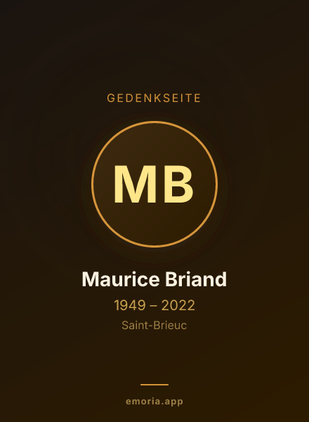 Gedenkportrait von Maurice Briand