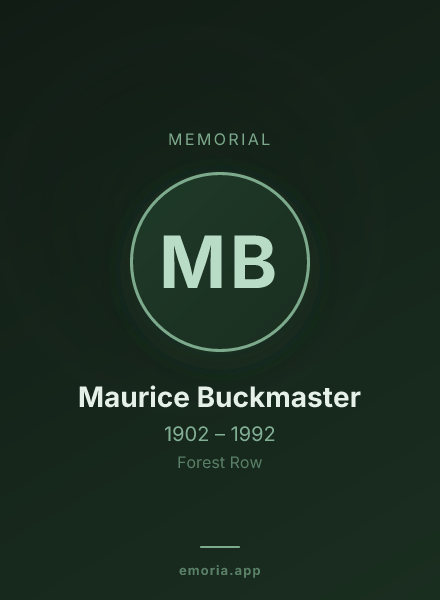 Memorial portrait of Maurice Buckmaster