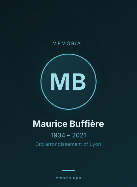 Memorial portrait of Maurice Buffière