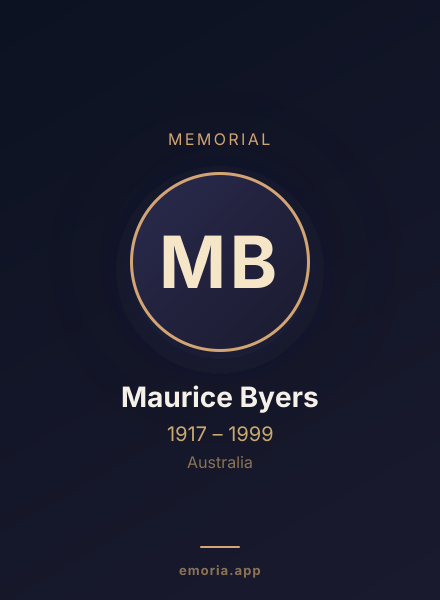 Memorial portrait of Maurice Byers