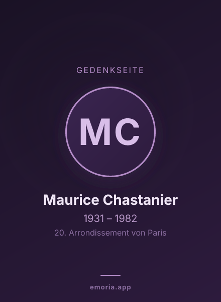 Gedenkportrait von Maurice Chastanier