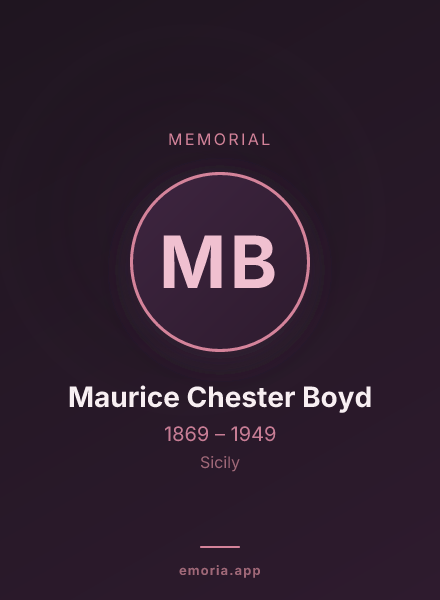 Memorial portrait of Maurice Chester Boyd