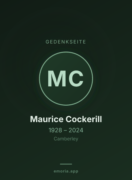Gedenkportrait von Maurice Cockerill