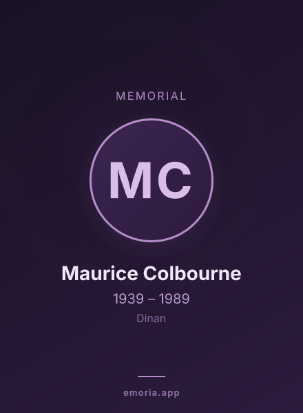 Memorial portrait of Maurice Colbourne