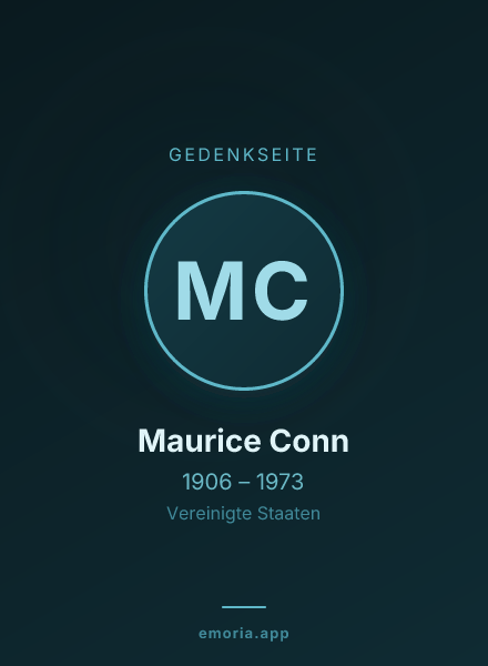 Gedenkportrait von Maurice Conn