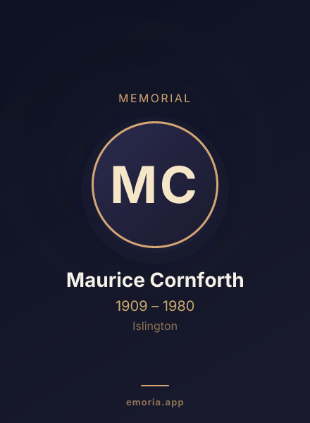 Memorial portrait of Maurice Cornforth