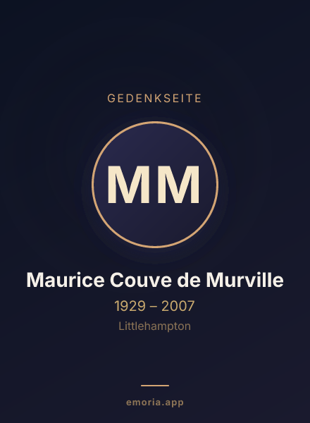 Gedenkportrait von Maurice Couve de Murville