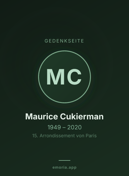 Gedenkportrait von Maurice Cukierman